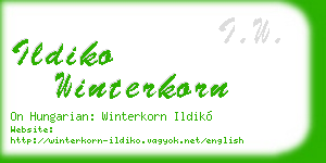 ildiko winterkorn business card